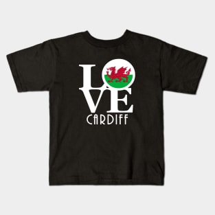 LOVE Cardiff Wales Kids T-Shirt